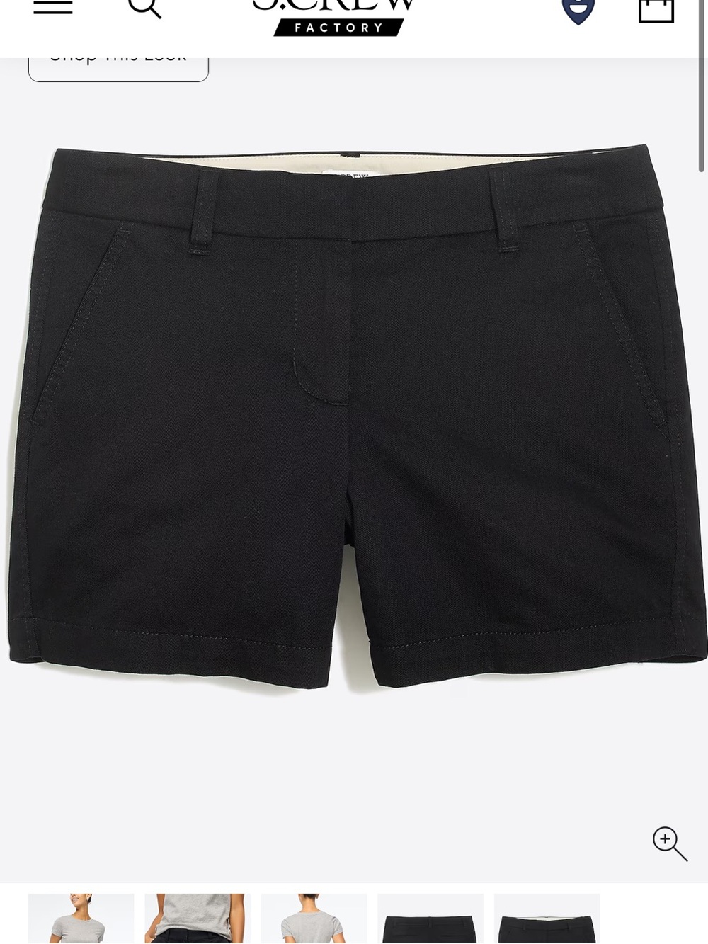GUC J Crew Factory 5" classic chino short Black Size 10
